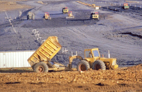 Heavy Plant constructing Rutland Water